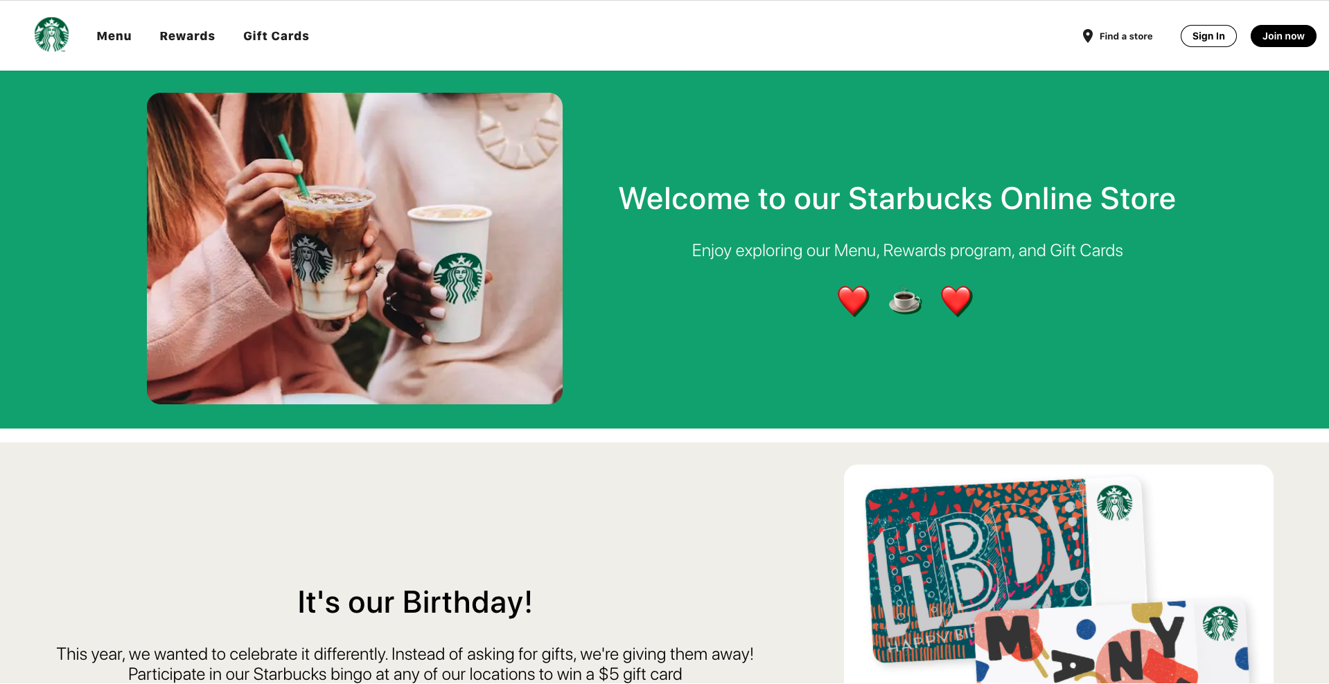 Starbucks Online Store